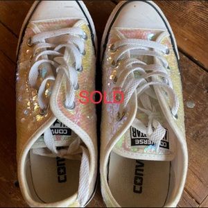 Women’s converse : size 5 - mermaid sequin